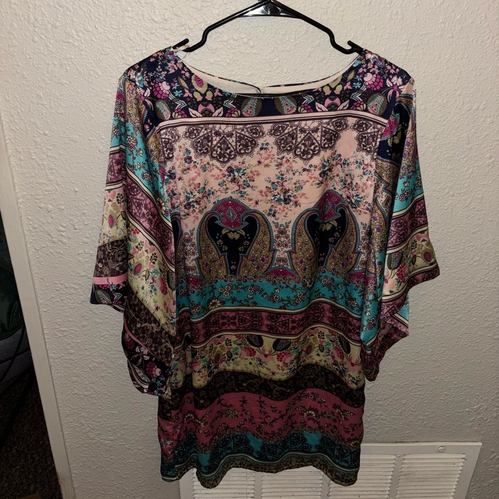 Ark & Co Women’s Multicolor Bohemian Blouse Size Medium